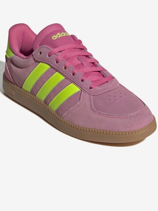 adidas Shoes - Adidas Women’s Breakneck Sleek Sneakers in Magenta and Lucid Lemon